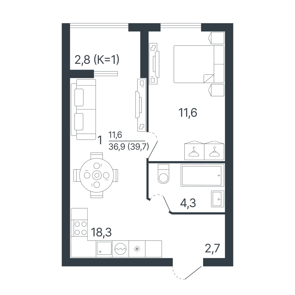 ЖК Звездный старт Секция 1 Квартира 6
