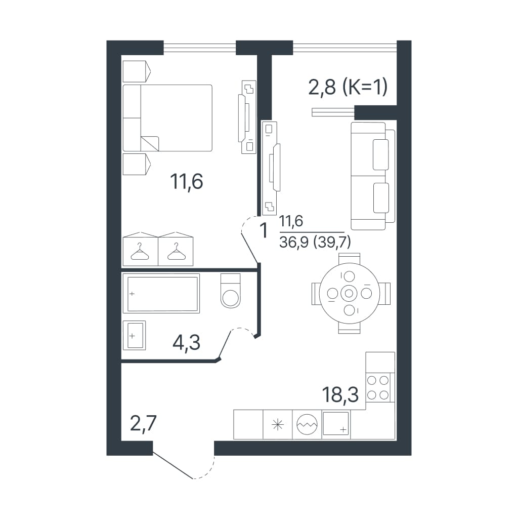 ЖК Звездный старт Секция 1 Квартира 5
