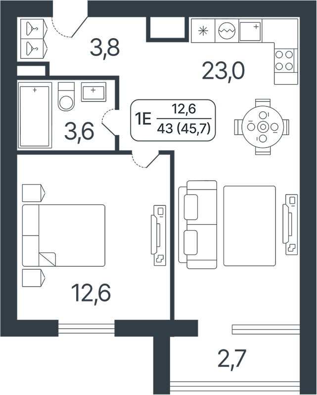 ЖК Звёздный Секция 3 Квартира 175