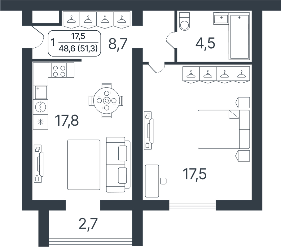 ЖК Звёздный Секция 3 Квартира 171