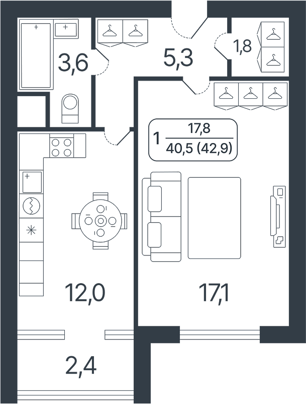 ЖК Звёздный Секция 3 Квартира 176