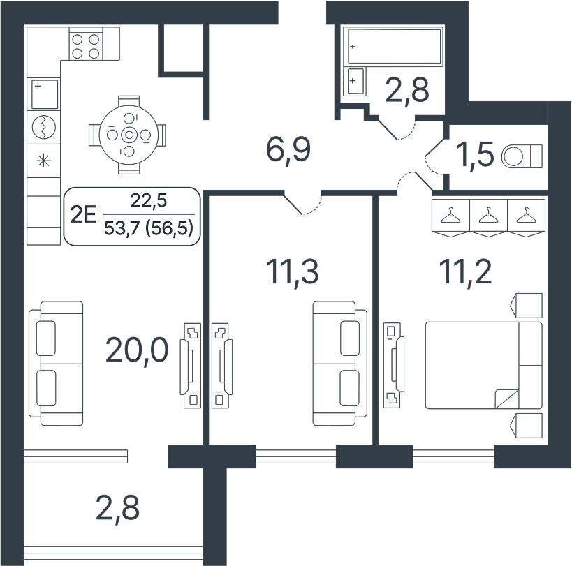 ЖК Звёздный Секция 3 Квартира 224